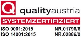 Quality Austria Zertifikat ISO 9001
